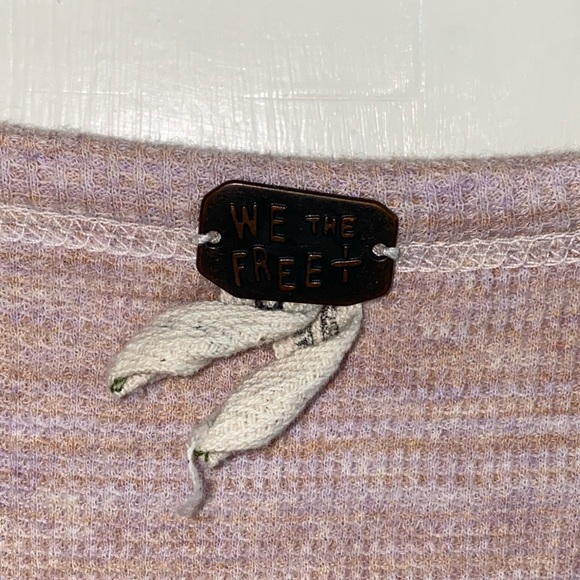 Free People Hi-Low Coastline Peplum Henley Tee - Picture 5 of 6